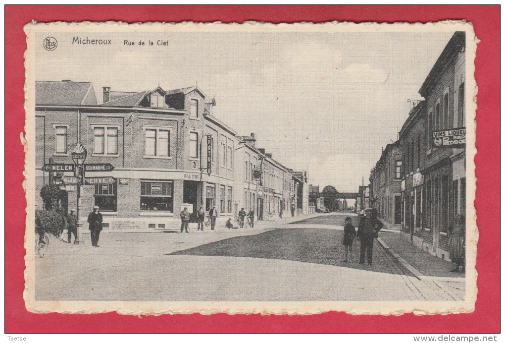 Micheroux - Rue De La Clef - Carte Animée, Café Patria  ( Voir Verso ) - Soumagne