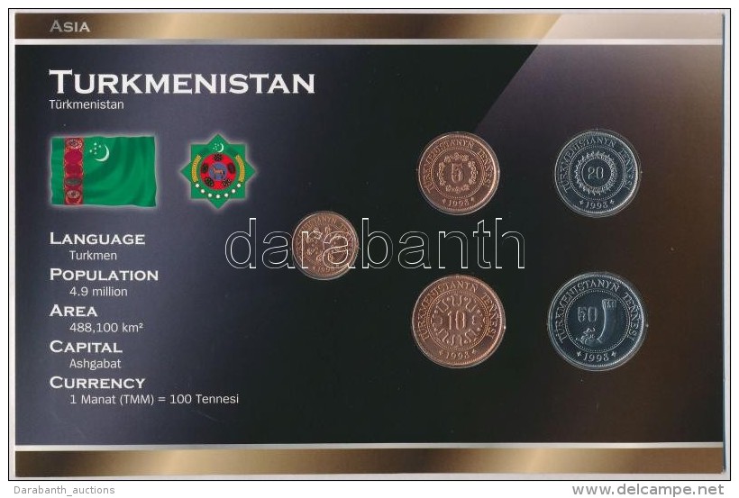 Türkmenisztán 1993. 1t-50t (5xklf) Forgalmi Sor Szettben, Papírtokban T:1,1-
Turkmenistan 1993.... - Zonder Classificatie