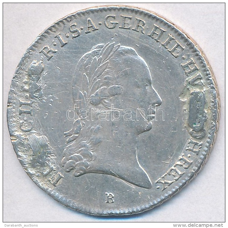 Osztrák Németalföld 1797B 1/4 Kronenthaler Ag 'II. Ferenc' (7,39g) T:2,3 ElÅ‘lapján... - Zonder Classificatie