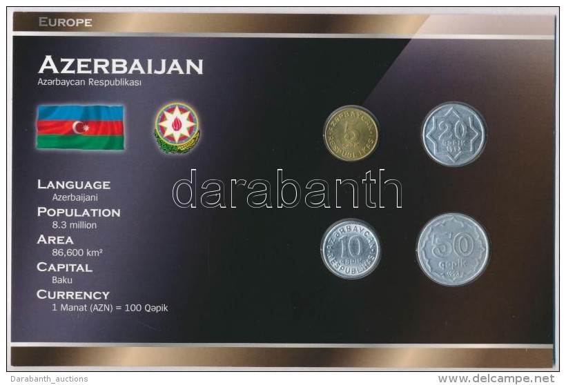 Azerbajdzsán 1992-1993. 5k-50k (4xklf) Forgalmi Sor Szettben, Papírtokban T:1-
Azerbaijan 1992-1993.... - Zonder Classificatie