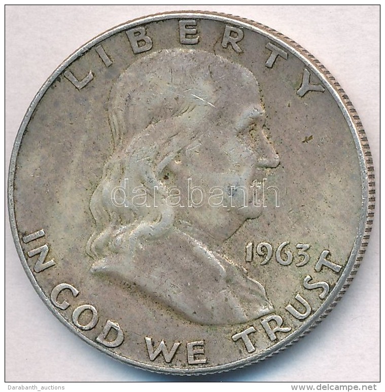 Amerikai Egyesült Államok 1963D 1/2$ Ag 'Franklin' T:2
USA 1963D 1/2 Dollar Ag 'Franklin' C:XF - Zonder Classificatie