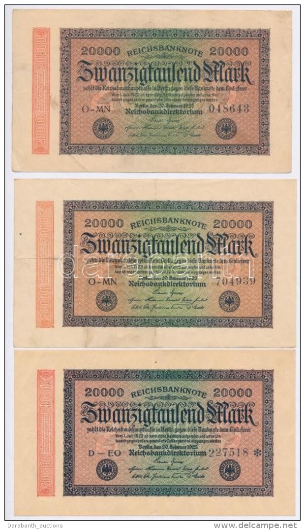Németország / Weimari Köztársaság 1923. 20.000M (15x) T:III
Germany / Weimar... - Zonder Classificatie