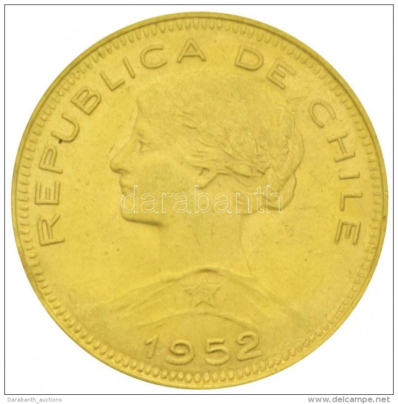 Chile 1952. 100P Au 'Diez Condores' (20,36g/0.900) T:2 Karc, Ph.
Chile 1952. 100 Pesos Au 'Diez Condores'... - Zonder Classificatie