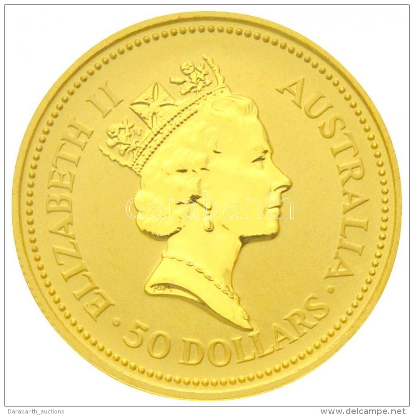 Ausztrália 1990. 50$ Au 'II. Erzsébet / Vörös Kenguru' (15,63g/0.999) T:1,1- Apró... - Zonder Classificatie