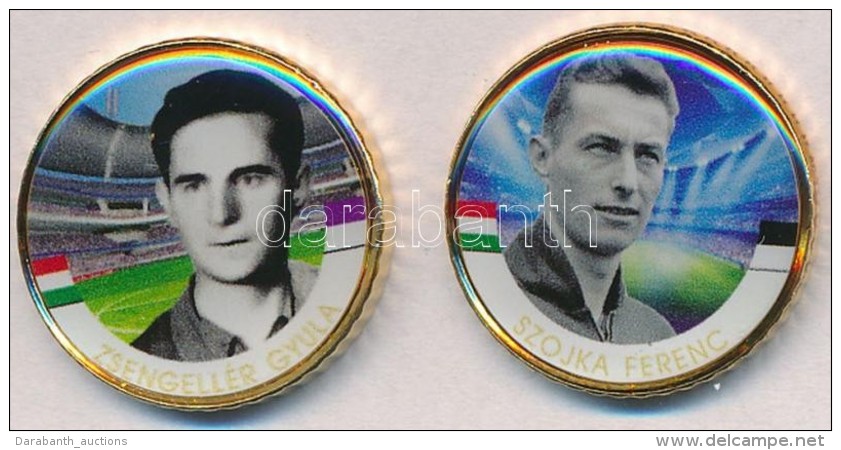 2002-2016. 50c Cu-Ni  Aranyozott, Festett Multicolor érem (2x) 'A Magyar Foci Legendái' Sorozat:... - Non Classificati