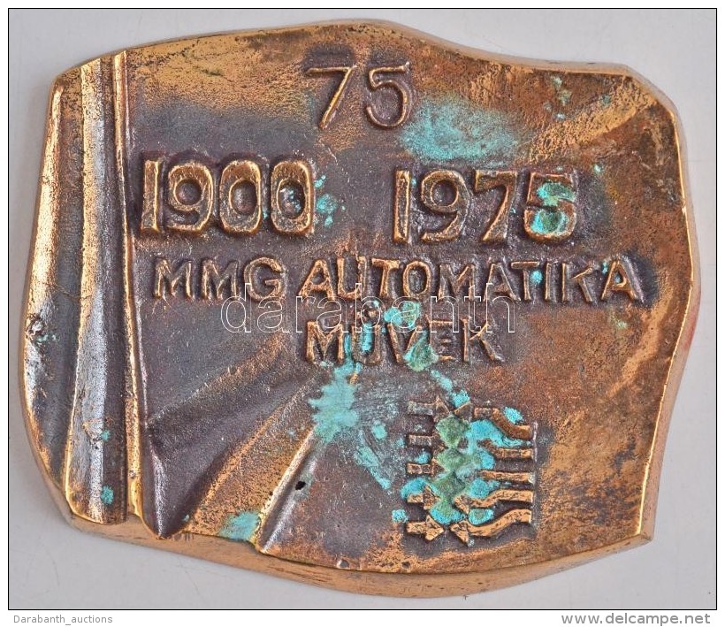 1975. '1900-1975 MMG Automatika MÅ±vek' Vállalati Br Plakett A 75. évfordulóra,... - Non Classificati