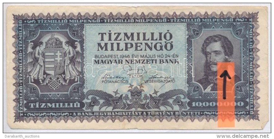 1946. 10.000.000MP Kossuth Szakállában Színhiány T:III - Non Classificati