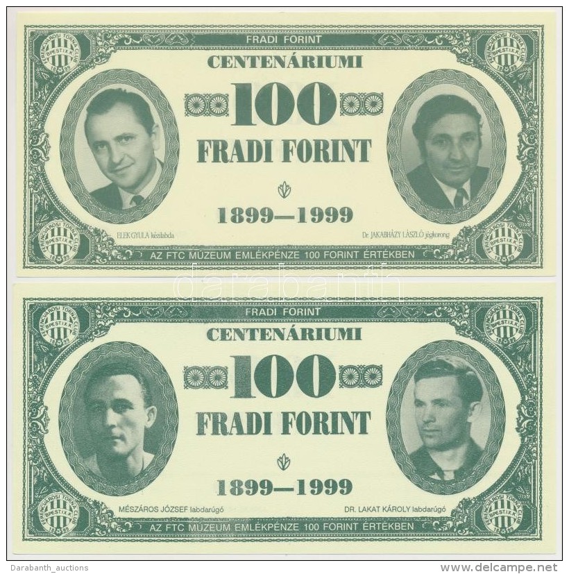 1999. 100Ft NévértékÅ± 'Centenáriumi Fradi Forint' Sike, Jurikné,... - Non Classificati