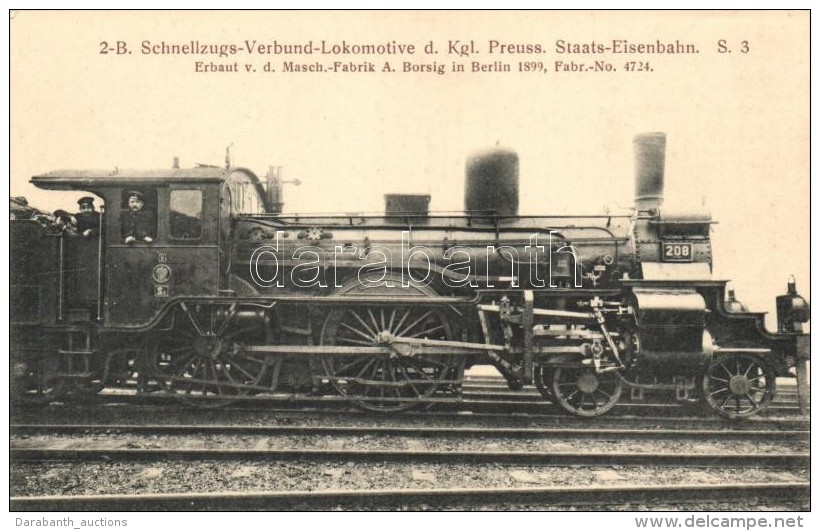 ** T1/T2 2-B Schnellzugs-Verbund-Lokomotive D. Kgl. Preuss. Staats-Eisenbahn. S. 3 / German Locomotive - Zonder Classificatie