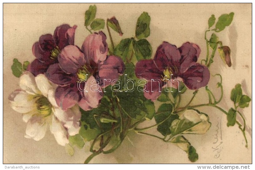 T1/T2 Flowers,  Litho S: C. Klein - Zonder Classificatie