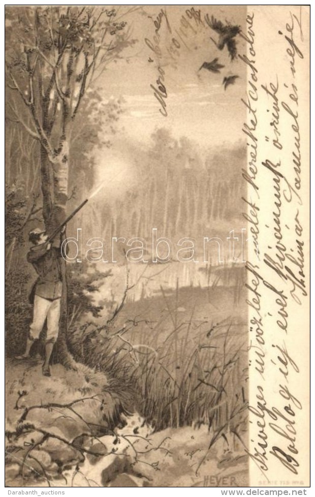 T3/T4 Shooting Hunter, Serie 775. No. 6. Litho S: Heyer (EK) - Zonder Classificatie