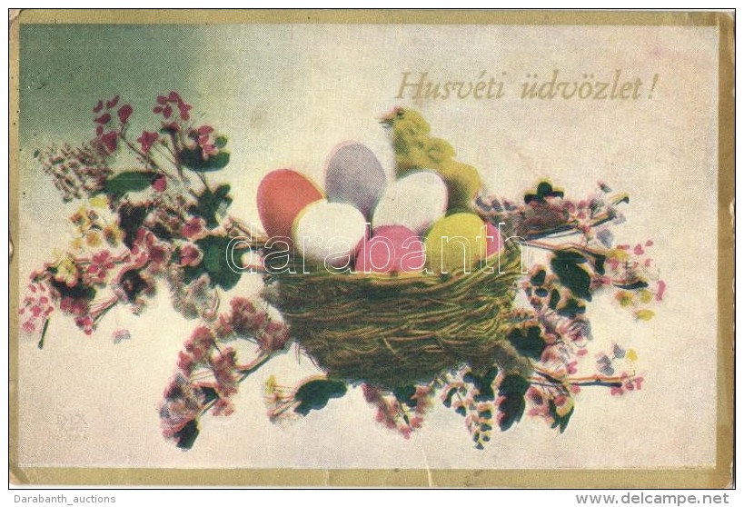 T2/T3 'Húsvéti üdvözlet' / Easter Greeting Postcard, Eggs (EK) - Zonder Classificatie