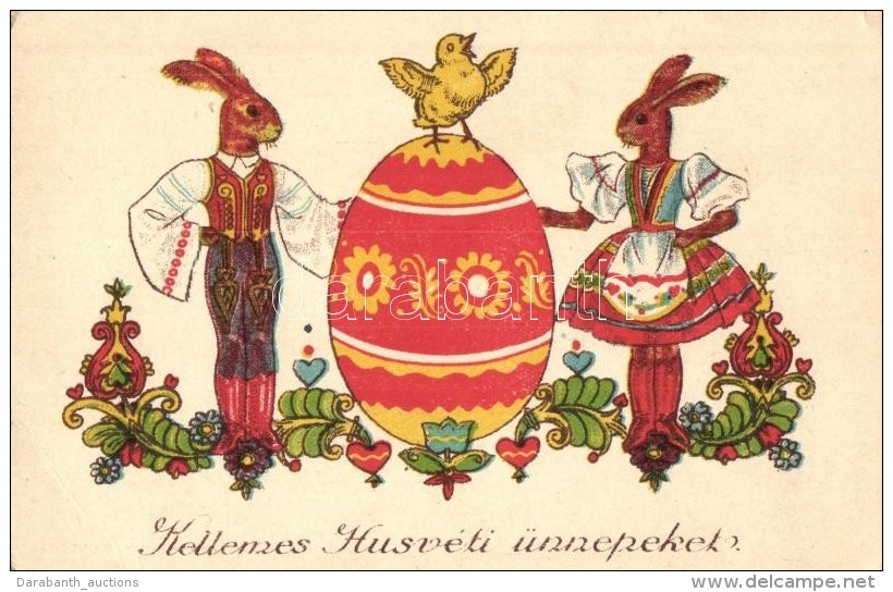 ** T2/T3 Easter, Rabbits In Hungarian Folklore Costumes (EB) - Zonder Classificatie