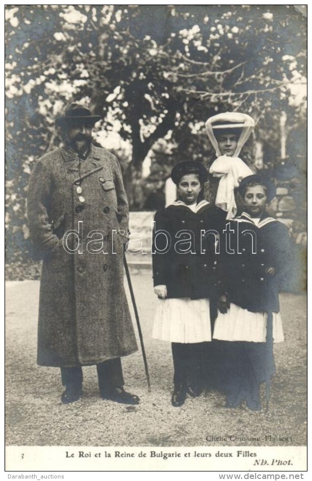 ** T2/T3 Le Roi Et La Reine De Bulgarie Et Leurs Deux Filles / Ferdinand I Of Bulgaria And His Family (EK) - Zonder Classificatie