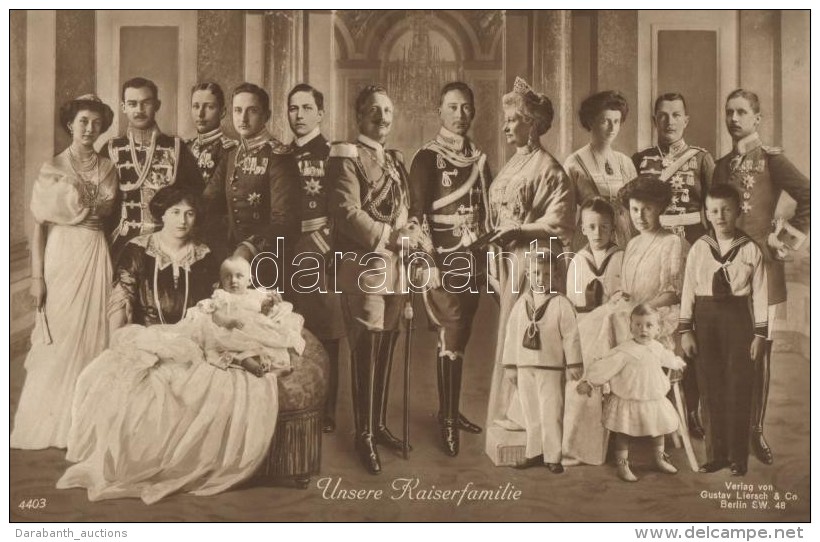 ** T1/T2 Unsere Kaiserfamilie / Wilhelm II, Kronprinz Wilhelm, Auguste Victoria - Zonder Classificatie