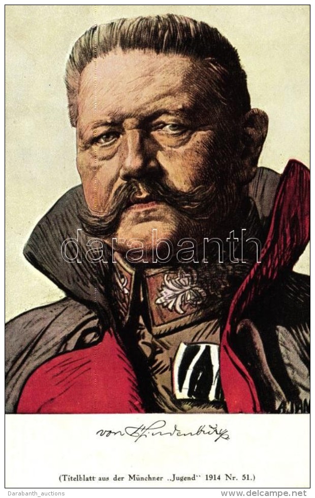 ** T2 Hindenburg, Titelblatt Aus Der Münchner 'Jugend' 1914 Nr. 51 G. Hirth's Verlag S: Angelo Jank - Zonder Classificatie