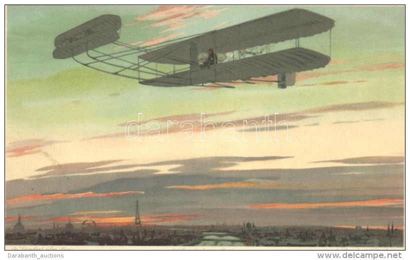 * T2 De Lambert über Paris; Meissner &amp; Buch, Aeroplane Serie 1715. / De Lambert's Aeroplane Over Paris,... - Zonder Classificatie