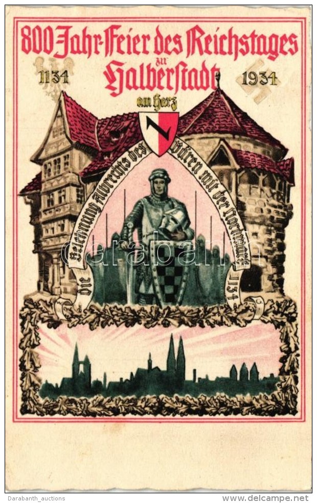T2 1934 - 800 Jahr-Feier Des Reichstages Der Halberstadt / City Anniversary Postcard - Zonder Classificatie