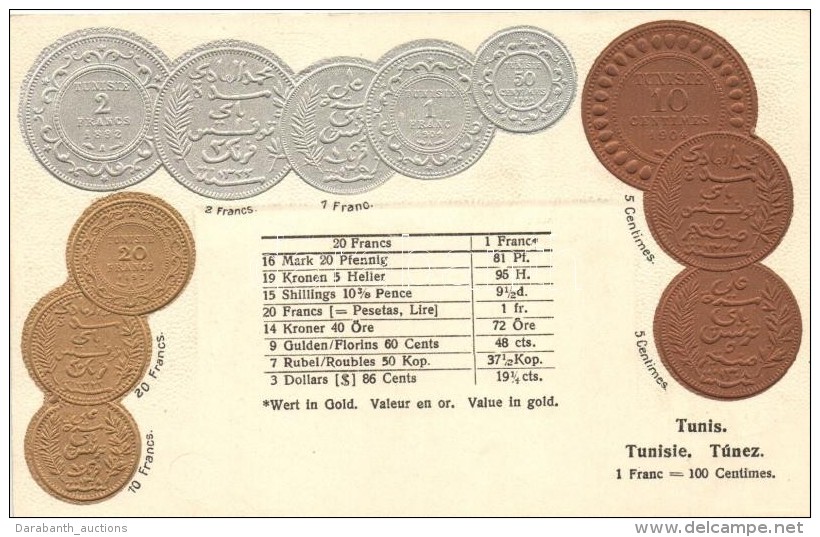 ** T1 Tunis, Tunisie, Túnez; Set Of Coins, Walter Erhard's Golden And Silver Emb. - Zonder Classificatie