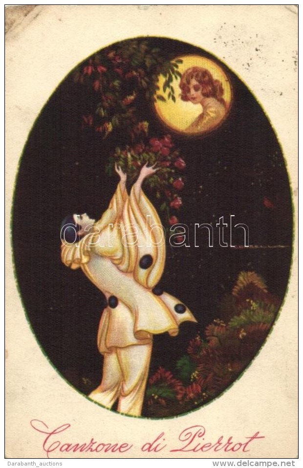 T2/T3 Canzone Di Pierrot, Art Deco Italian Art Postcard, Degami 668. S: T. Corbella (EK) - Non Classificati