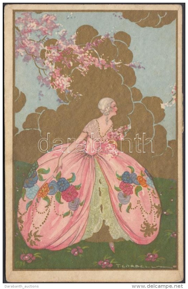 * T2/T3 Italian Art Postcard, Baroque Lady; Degami 2160 S: T. Corbella (Rb) - Zonder Classificatie