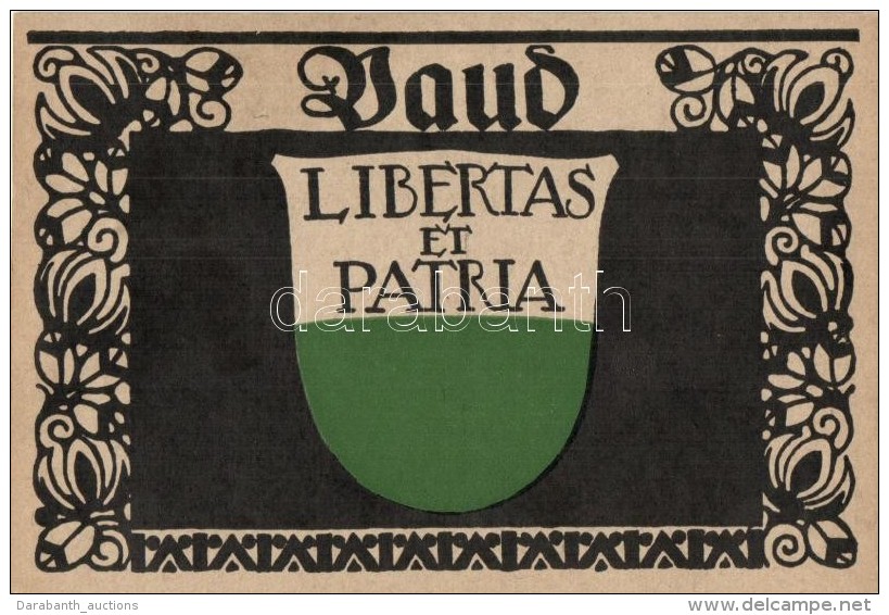 ** T1/T2 Vaud; Coat Of Arms, Entwurf Von Paul Hosch Und Hans Melching, Schweizer Werkstätten Postkarte - Non Classificati