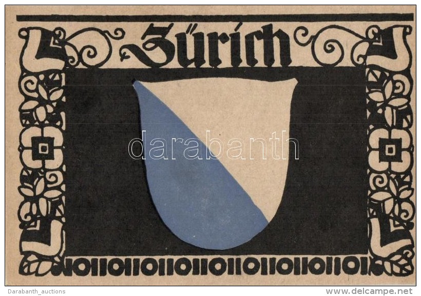 ** T1/T2 Zürich; Coat Of Arms, Entwurf Von Paul Hosch Und Hans Melching, Schweizer Werkstätten Postkarte - Zonder Classificatie