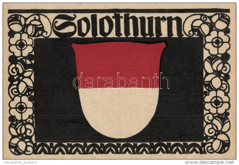 * T2 Solothurn; Coat Of Arms, Entwurf Von Paul Hosch Und Hans Melching, Schweizer Werkstätten Postkarte - Non Classificati