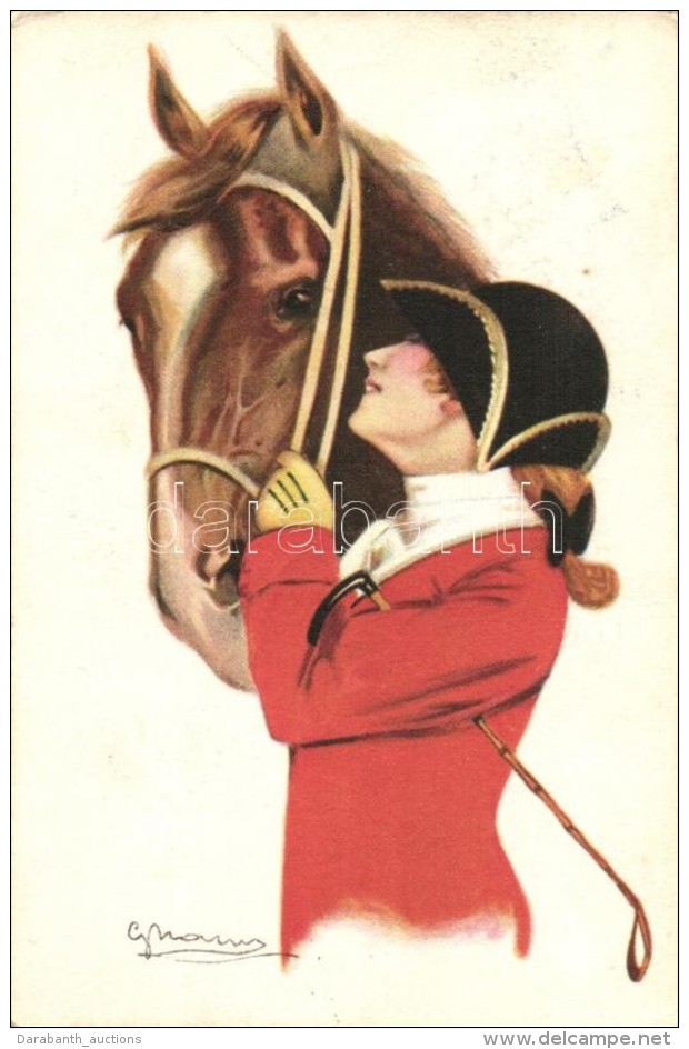 T2 Horse Rider Lady, Italian Art Postcard S: G. Nanni - Non Classificati