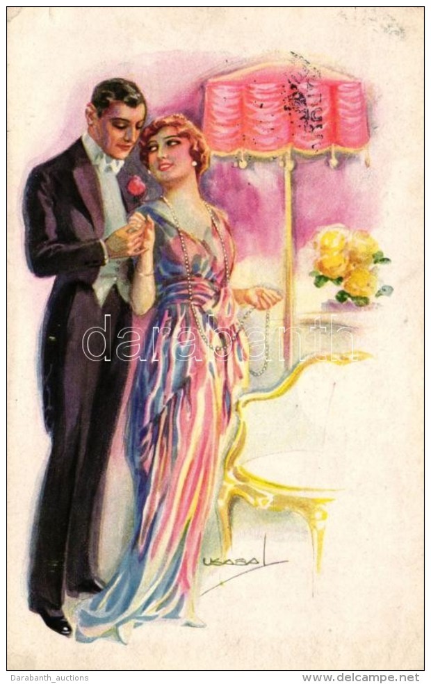 T2/T3 Couple, Art Deco Postcard Erkal No. 318/6. S: Usabal (EK) - Non Classificati