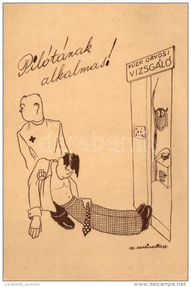 ** T2/T3 'Pilótának Alkalmas!' Humoros Magyar LégierÅ‘s Grafikai Képeslap / WWII-era... - Ohne Zuordnung