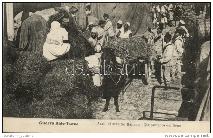 ** T1 Guerra Italo-Turca. Arabi Al Servizio Italiano, Caricamento Del Fieno / Italo-Turkish War - Zonder Classificatie