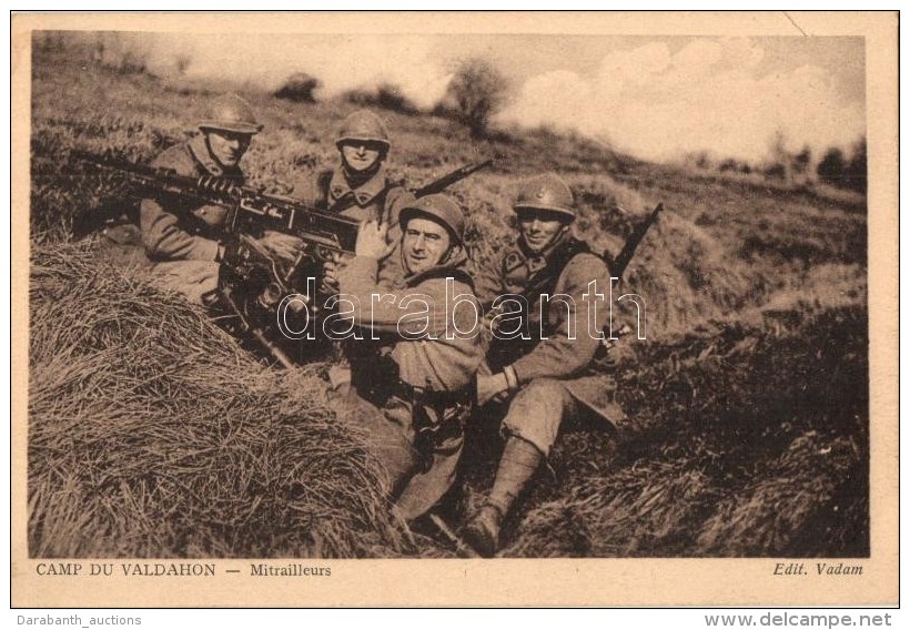 ** T1/T2 Camp Du Valdahon, Mitrailleurs / WWII French Military Postcard, Machine Gun - Zonder Classificatie
