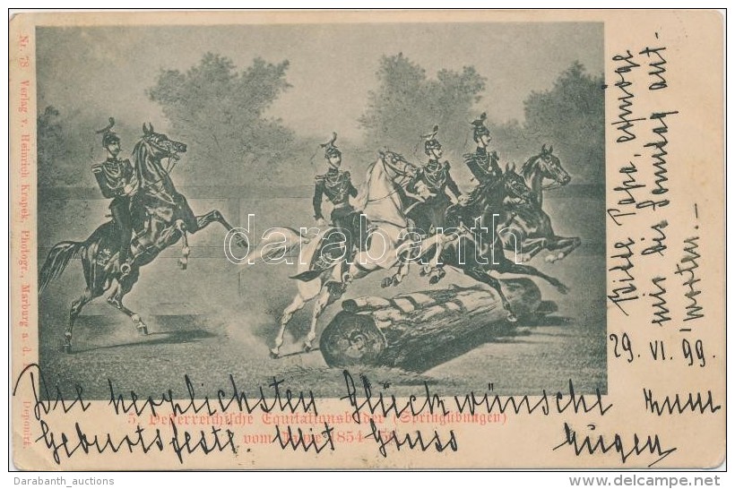 T3 1899 Österreichische Equitationsbilder
(Springbildungen) / Austrian Spring Horse Riding Training (fa) - Zonder Classificatie
