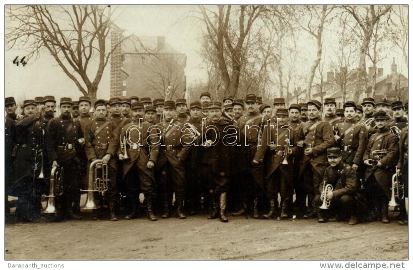 ** T2/T3 WWI French Military Army Music Band, Group Photo - Zonder Classificatie