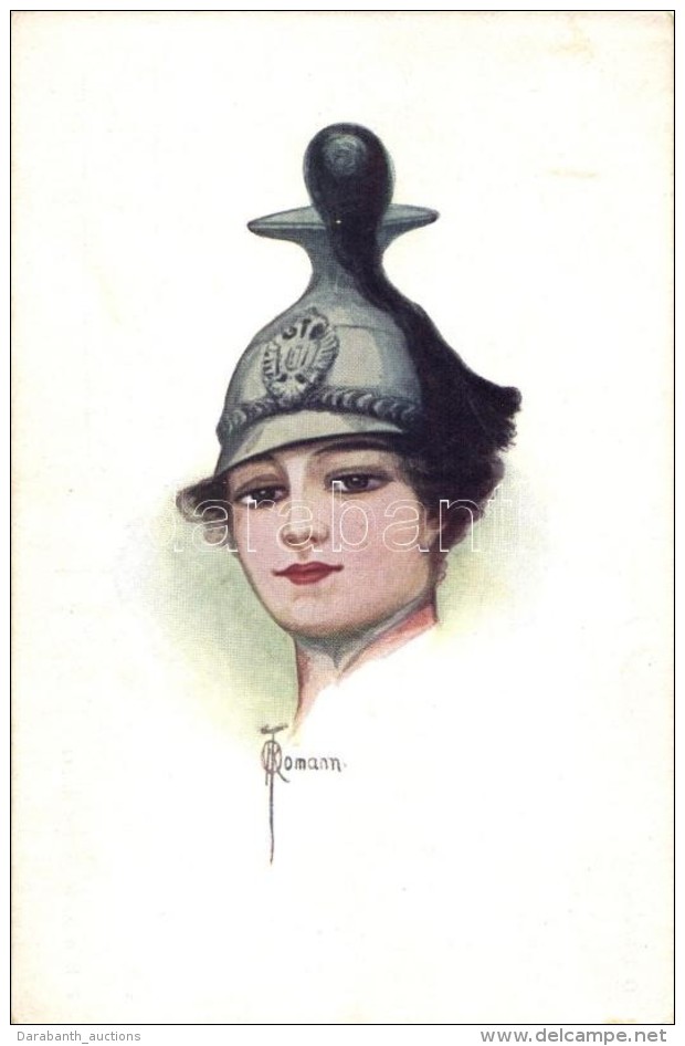 ** T2 German Lady Soldier, F. H. &amp; S. W. IX. Nr. H 314. S: O. J. Romann - Zonder Classificatie