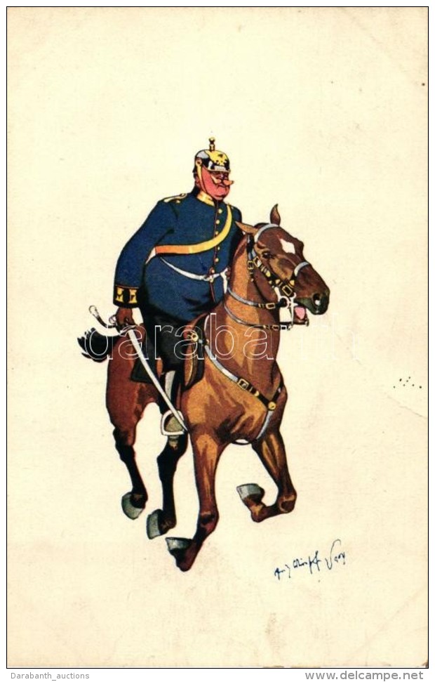 ** T3 WWI German Cavalry Man, B.K.W.I. Serie 864-6. S: Schönpflug (fa) - Non Classificati