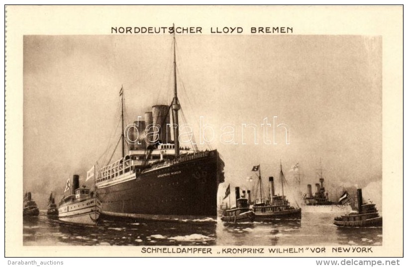 ** T2/T3 Norddeutscher LLoyd Bremen, Schnelldampfer 'Kronprinz Wilhelm' Vor New York / SS Kronprinz Wilhelm - Non Classificati