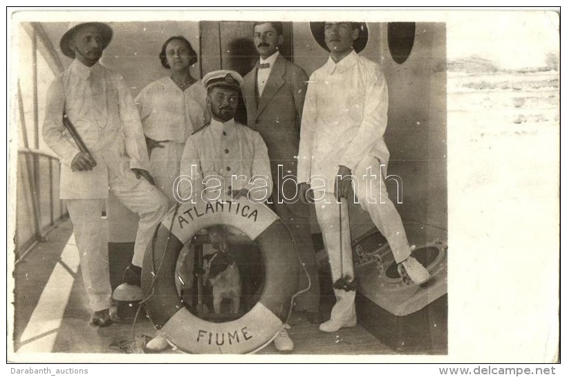 T2/T3 1914 Atlantica GÅ‘zhajó Fedélzete, Sprenger Károly Kapitány / Hungarian Steamship... - Non Classificati