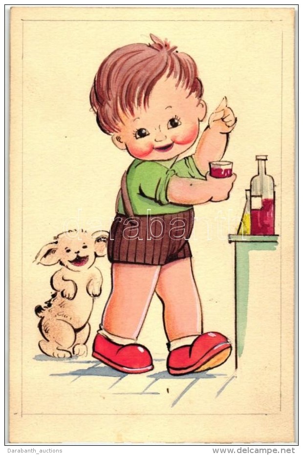 ** T4 Boy, Hand-made Art Postcard (non PC) (cut) - Non Classificati