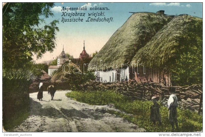 T2/T3 Krajobraz Wiejski / Russische Landschaft / Russianf Village, Folklore (EK) - Zonder Classificatie