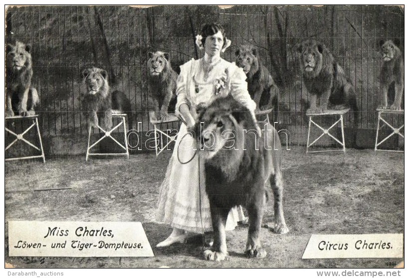 T2/T3 Miss Charles, Löwen- Und Tiger-Dompteuse / Circus Charles Lion And Tiger-tamer (EK) - Non Classificati