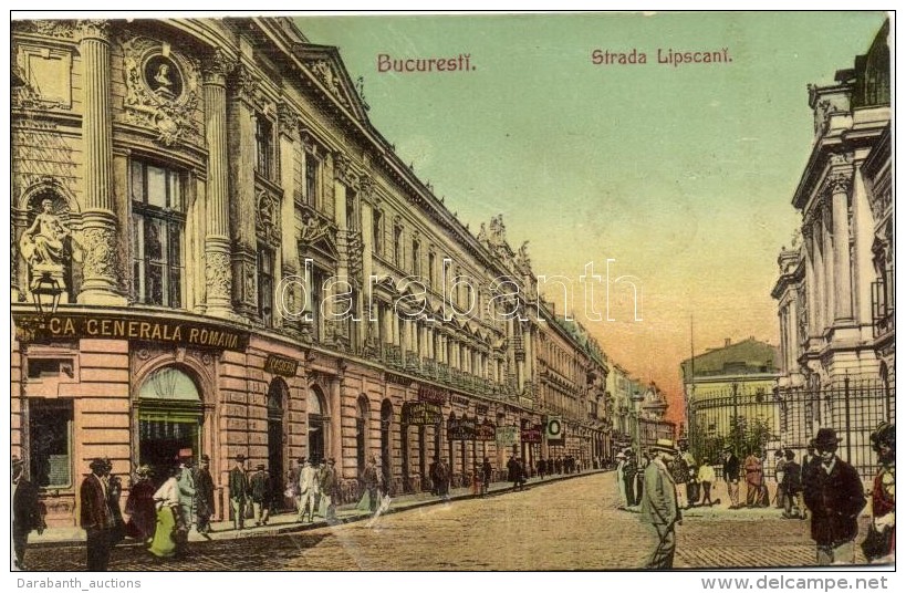 T2/T3 Bucharest, Bucuresti; Strada Lipscani, Banca General Romania / Street, Bank (EK) - Non Classificati