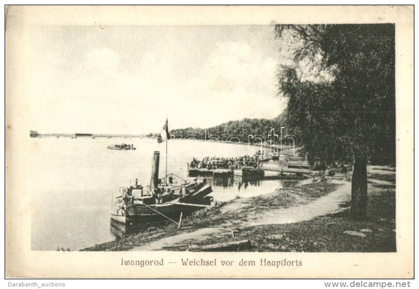 ** T2/T3 Ivangorod, Iwangorod; Weichsel Vor Dem Hauptforts / Main Forts On The Vistula, Steamship - Zonder Classificatie