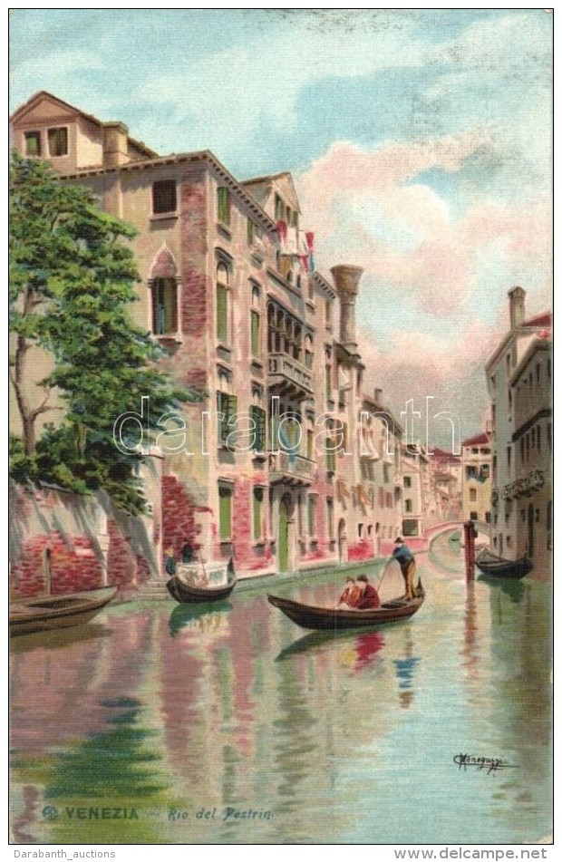 T2 Venice, Venezia; Rio Del Pestrin, Litho S: Menegazzi - Zonder Classificatie