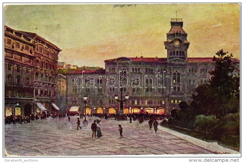 T2/T3 Trieste, Piazza Grande, B.K.W.I. Serie 287/10. S: Romandini - Zonder Classificatie