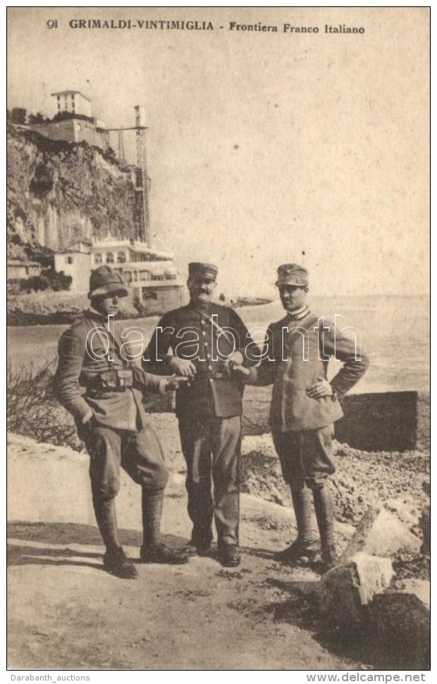 ** T2 Grimaldi (Ventimiglia) Frontiera Franco Italiano / French-Italian Border, Guards - Non Classificati