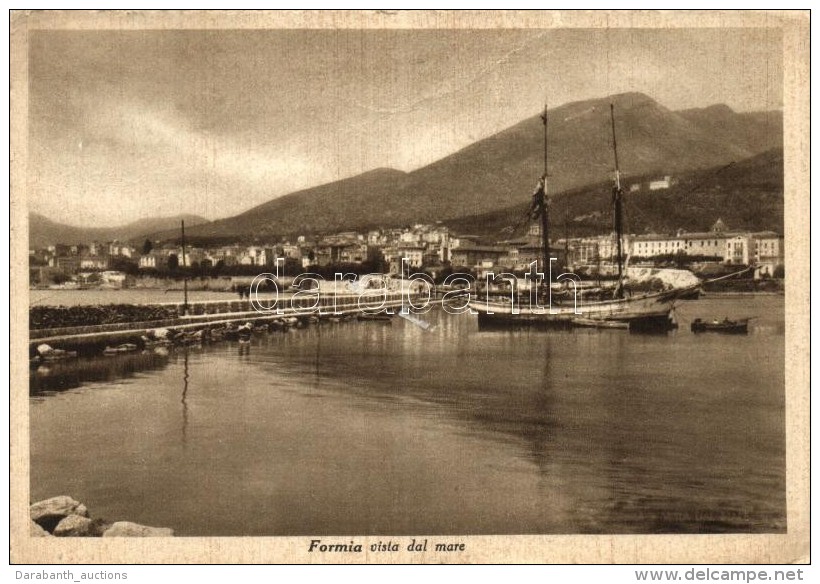 T3 Formia, Vista Dal Mare / Port, Sailing Ship (small Tear) - Non Classificati