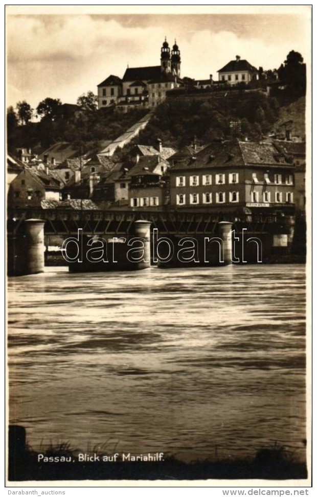 ** T2 Passau, Blick Auf Mariahilf / View Detail With Bridge, Hans Kolbl - Zonder Classificatie