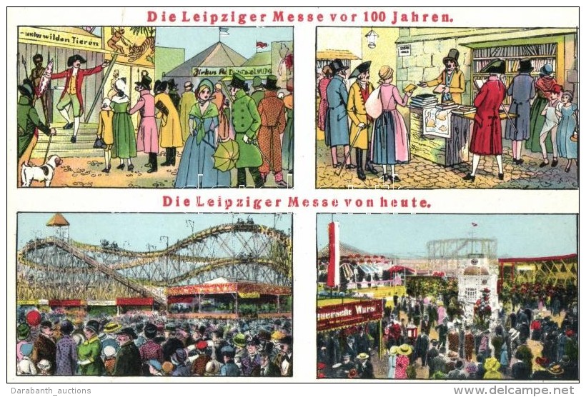 ** T2/T3 Leipzig, Die Leipziger Messe Vor 100 Jahren Und Von Heute / Leipzig Far In The Past - Zonder Classificatie